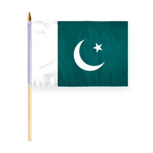 AGAS Small 12" x 18" 12x18 inch Pakistan Hand Flag