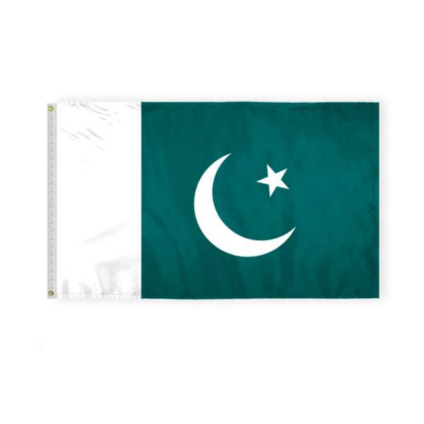 AGAS 3 x 5 Feet Pakistan Flag Metal Grommets