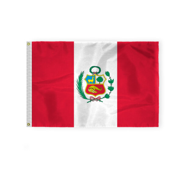 2 x 3 Feet Peru with Official Seal Flag