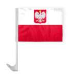 Poland State Ensign Car Flag 12x16 inch