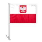 Poland State Ensign Car Flag Premium 10.5x15 inch