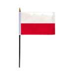 Small 4" x 6" 4x6 inch Poland Hand Flag