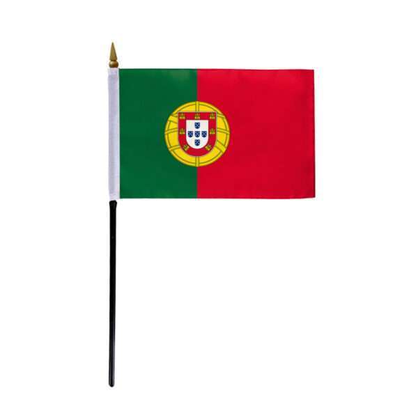 Small 4" x 6" 4x6 inch Portugal Hand Flag