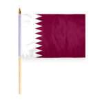 Small 12" x 18" 12x18 inch Qatar Hand Flag
