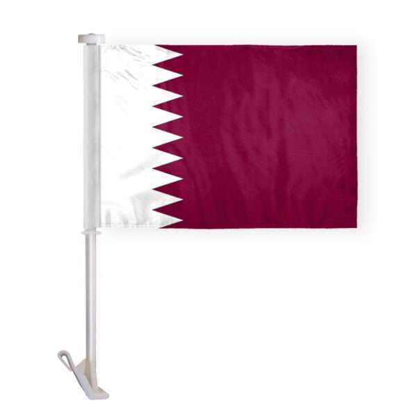 Qatar Car Flag Premium 10.5x15 inch