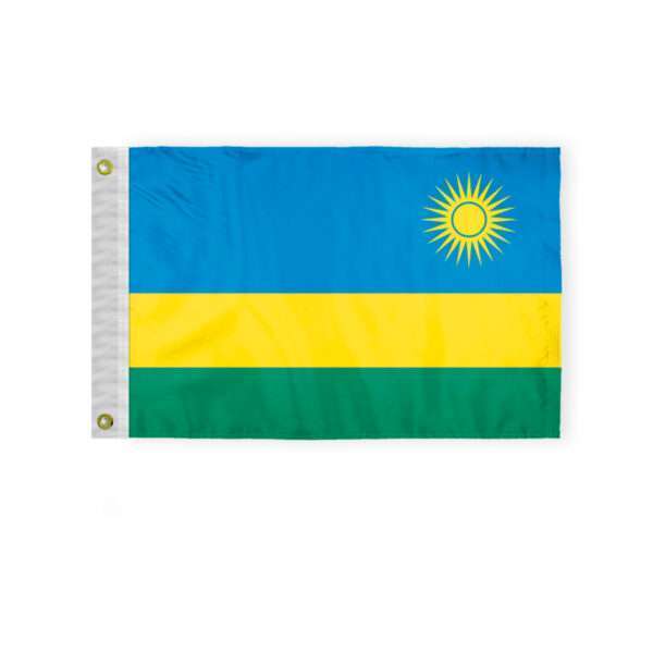 Rwanda Courtesy Flag 12x18 inch