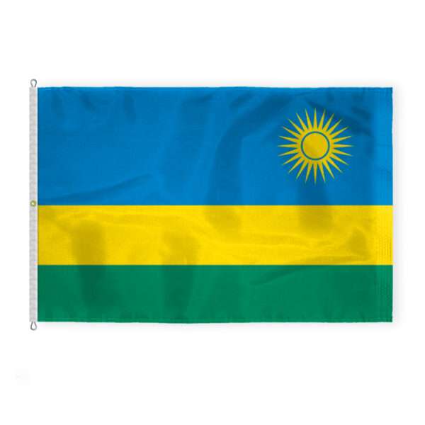 Rwanda Flag 8x12 ft - Printed Single Sided on 200D Nylon