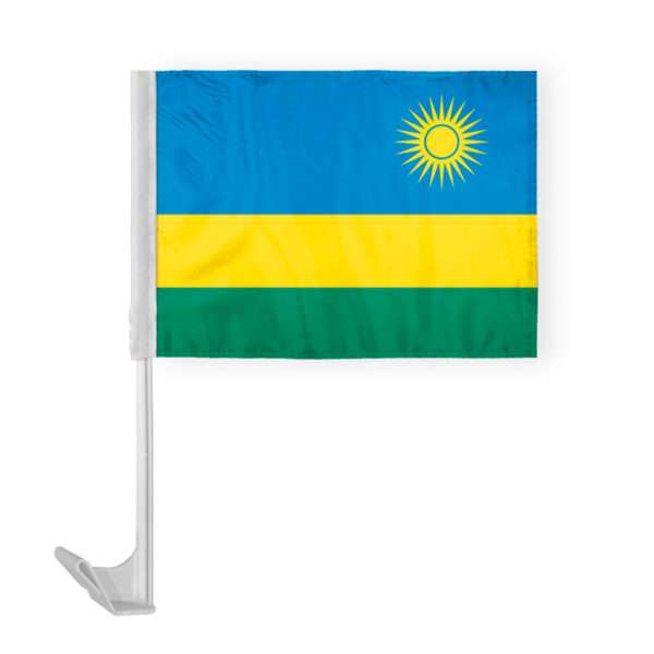 Rwanda Car Flag 12x16 inch