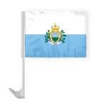 San Marino Car Flag 12x16 inch Polyester