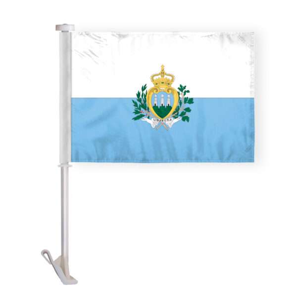 San Marino Car Flag Premium 10.5x15 inch