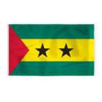 Sao Tome & Principe Flag 6x10 ft 200D Nylon Fabric Double Stitched Canvas Header Brass Grommets Fade Resistant & Vivid Colors Big Size Santomean African island Flag
