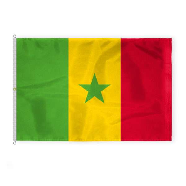 Senegal Flag 8x12 ft - Printed Single Sided on 200D Nylon