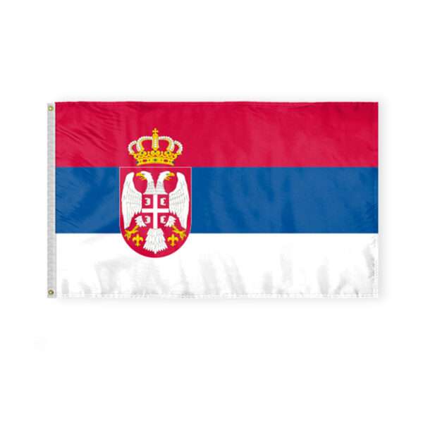 Serbia with Official Seal Flag 3x5 ft