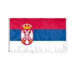 Serbia Serbian with Official Seal Flag 3x5 ft 200D