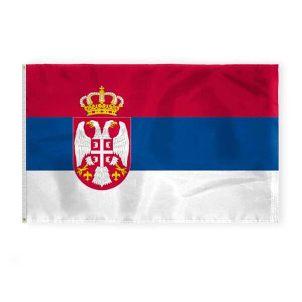 Republic of Serbia with Official Seal National Flag 5x8 ft