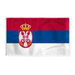 Serbia with Official Seal Flag 6x10 ft 200D