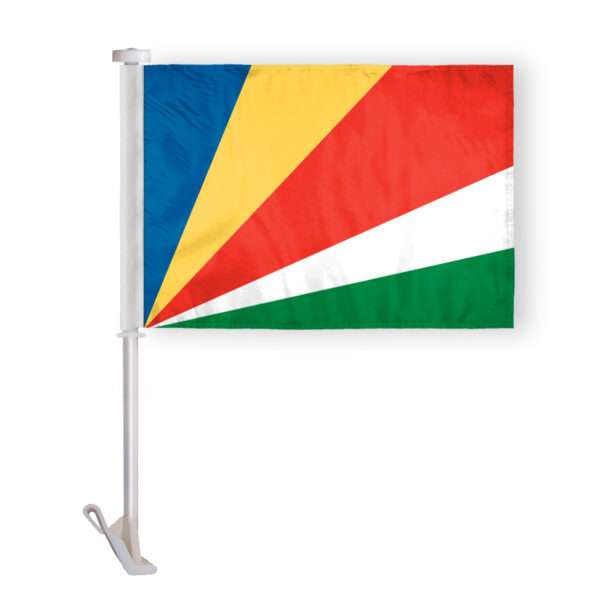 Seychelles Car Flag Premium 10.5x15 inch