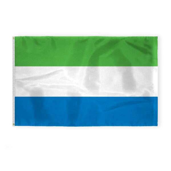 Sierra Leone Flag 5x8 ft 200D Nylon Fabric