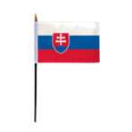 Small Slovakia Flag 4x6 inch - 11 inch Plastic