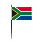 South Africa Flag 4x6 inch - 11" Plastic Pole