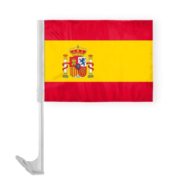 Spain Car Flag 12x16 inch