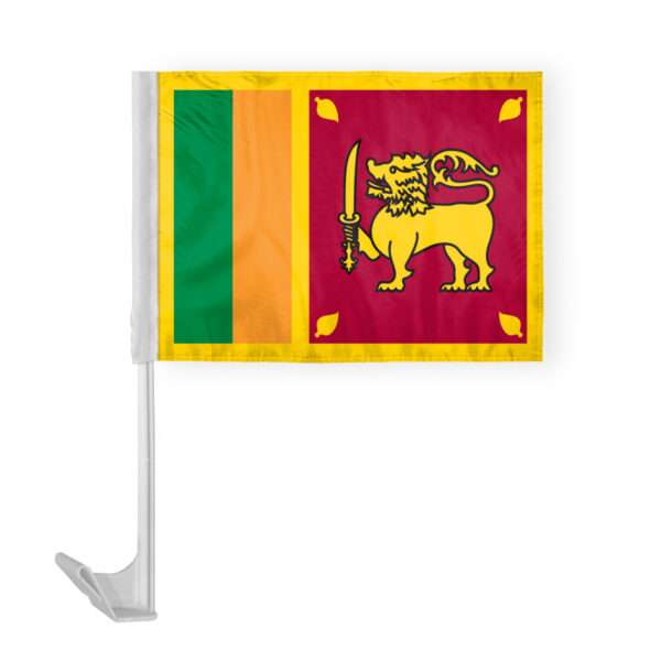 Sri Lanka Car Flag 12x16 inch