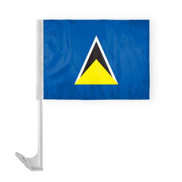 St Lucia Car Flag 12x16 inch