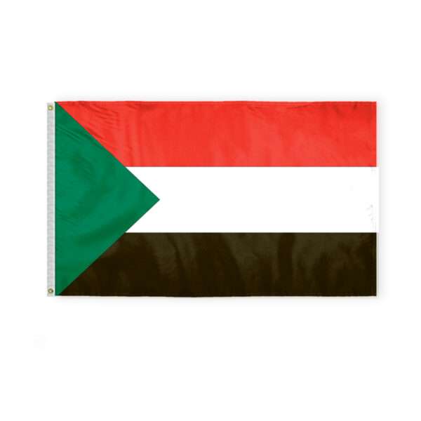Sudan Flag 3x5 ft Double Stitched Hem 100% Polyester Metal Grommets Indoor Sudanese Flag