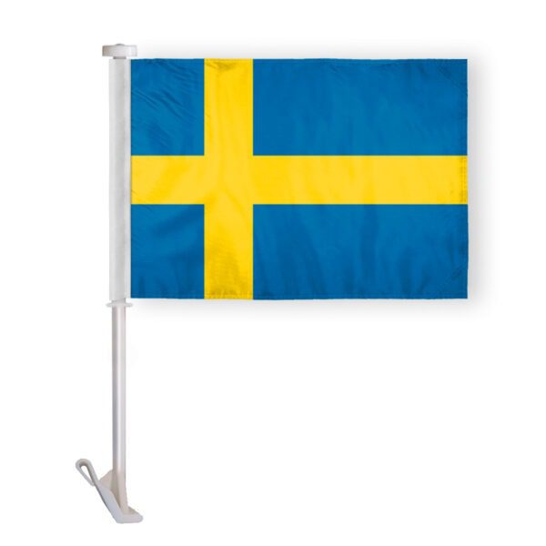 Sweden Car Flag Premium 10.5x15 inch