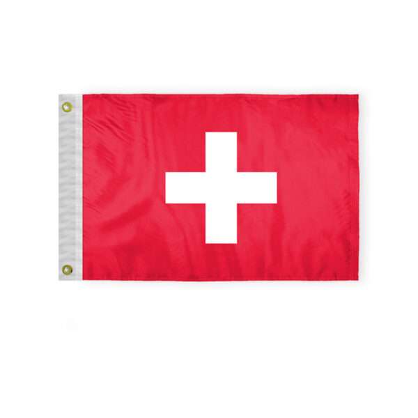 Swtizerland Courtesy Flag 12x18 inch Mini