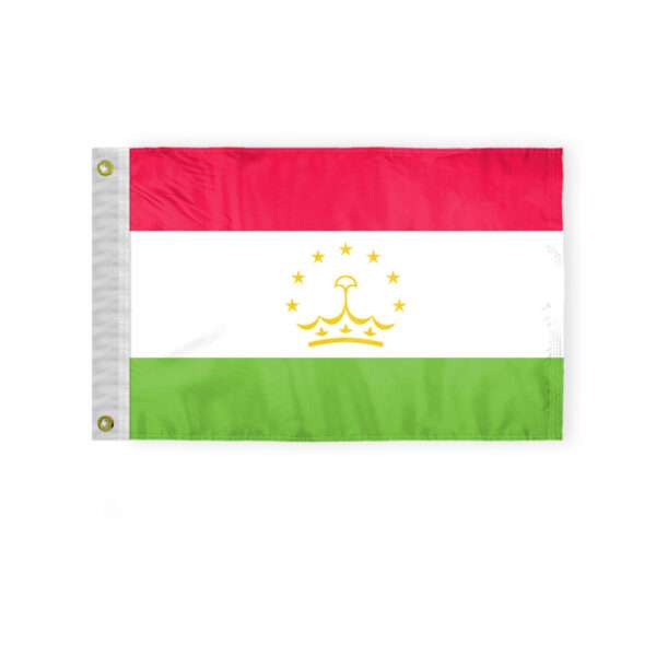 Tajikistan Courtesy Flag 12x18 inch Mini