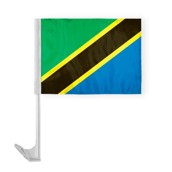 Tanzania Car Flag 12x16 inch Polyester