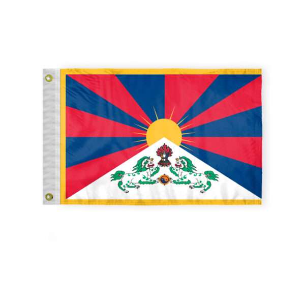 Tibet Courtesy Flag 12x18 inch Mini Tibetian Flag