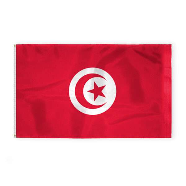Tunisia Flag 6x10 ft 200D Nylon 6 Needle