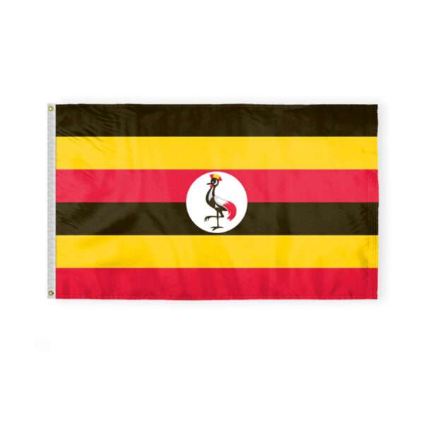 Uganda Flag 3x5 ft 200D Nylon