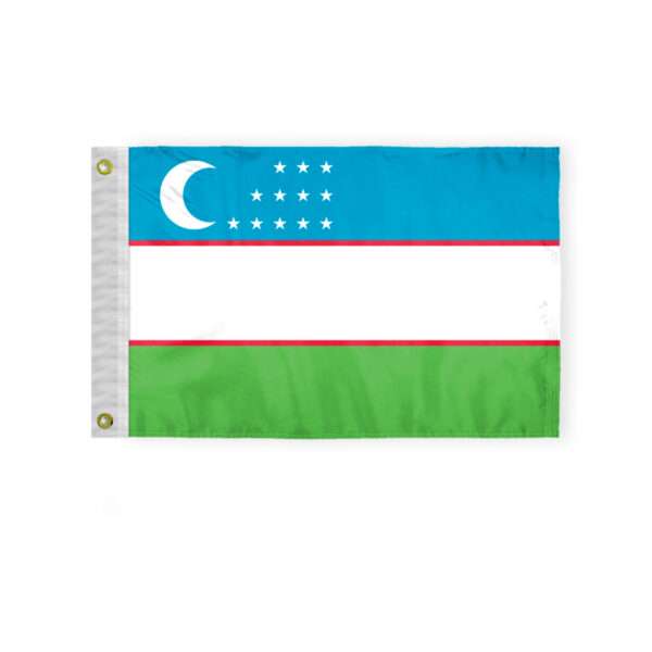 Uzbekistan Uzbek Nautical Flag 12x18 inch