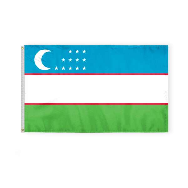 Uzbekistan Uzbek Flag 3x5 ft Double