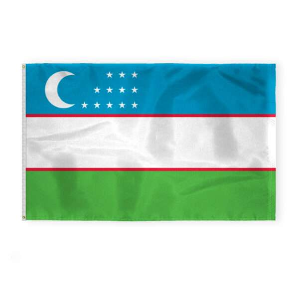 Uzbekistan Uzbek Flag 5x8 ft