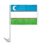 Uzbekistan Uzbek Car Flag 12x16 inch