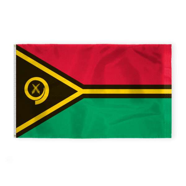 Vanuatu Flag 6x10 ft 200D Nylon 6 Needle