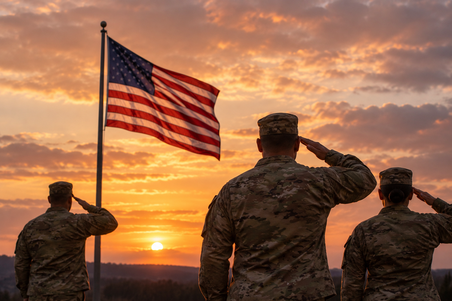 Veterans Day Flags - Honoring All Who Served