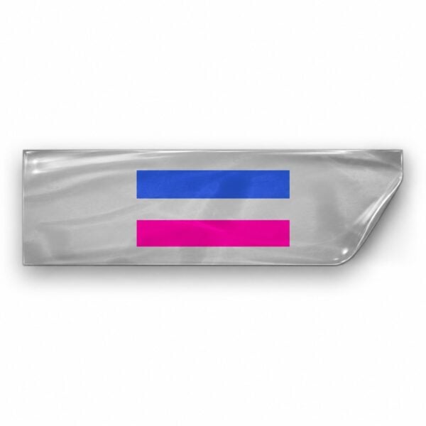 PromoPatriot's Androgynous Pride Flag Static Cling Decal 6 Stripes - 3x10 inch - Printed Single Sided on Vinyl - Paper R