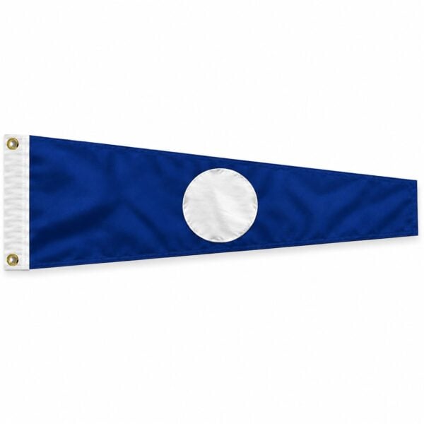 Promo Patriot's No 2 Pennant Code of Signals - 32 In x 9 Ft - Printed 200 Nylon - Quadruple Stitched Edges - Solid Brass
